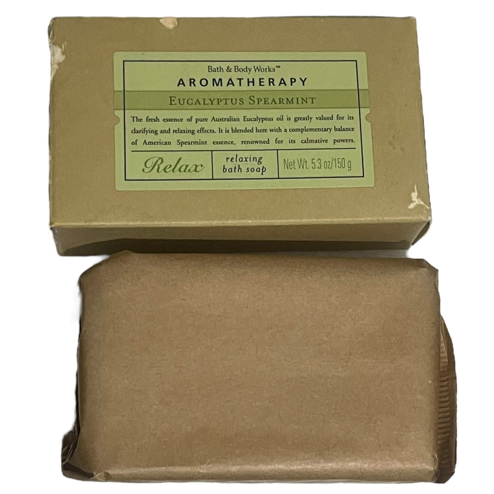 Bath Body Works Aromatherapy Eucalyptus Spearmint Relaxing Bath Soap 5.3 oz New